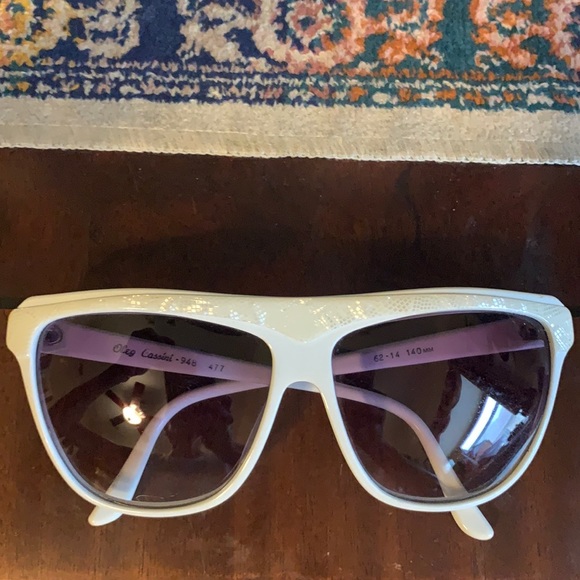 Vtg Oleg Cassini 948 477 White Pearl sunglasses - Picture 2 of 10